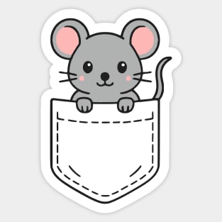 Funny Pet Mouse Pocket Pal Cute Mouse Rodent Sticker